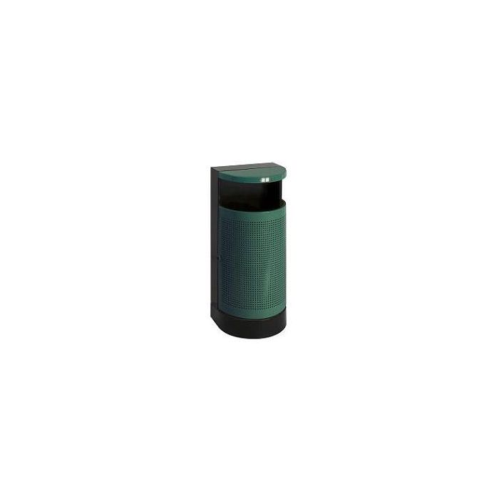 Buitenafvalbak half rond 35 liter