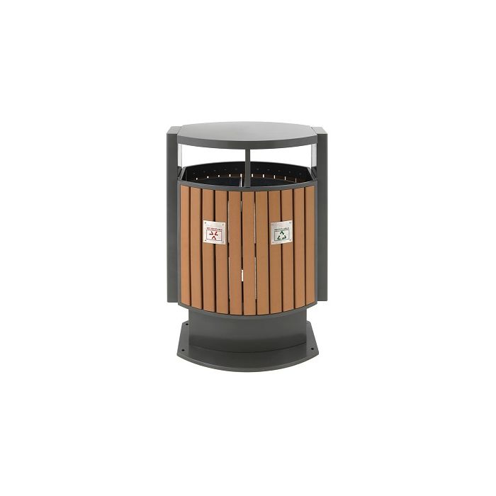 Buitenafvalbak afvalscheiding 2 x 39 liter