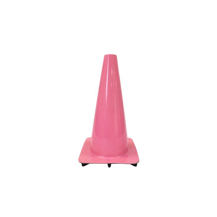 Afzetkegel 50 cm roze soepel pvc