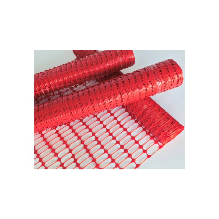 Afzetnet HDPE Medium 50 x 1 meter, 150 gram/m2, kleur rood