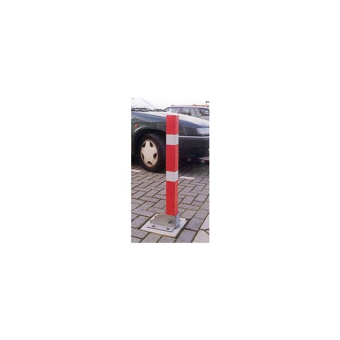 Anti-parkeerpaal rood/wit zonder betonpoer