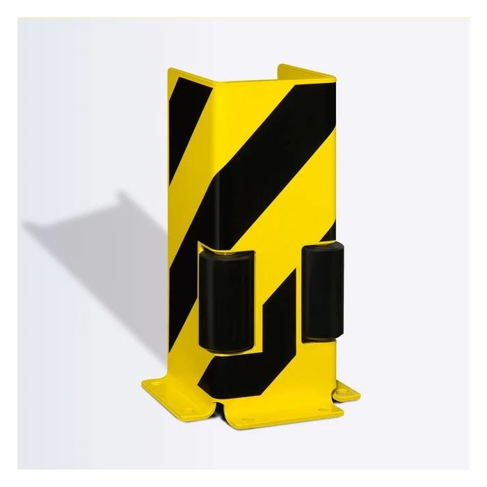 Black Bull kolombeschermer met geleiderol - U-profiel 400 x 160 x 160 mm - zwart/geel gecoat - 6 mm