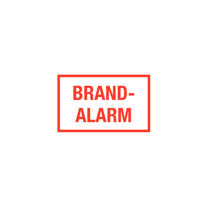 Tekstbord Brandalarm