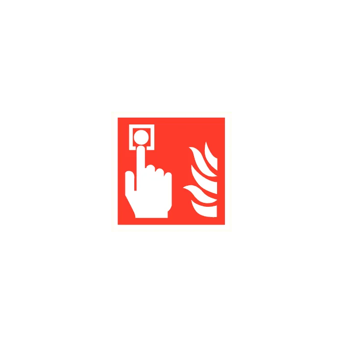 Brandalarmknop met vlam