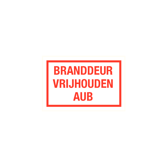 Branddeur vrijhouden aub