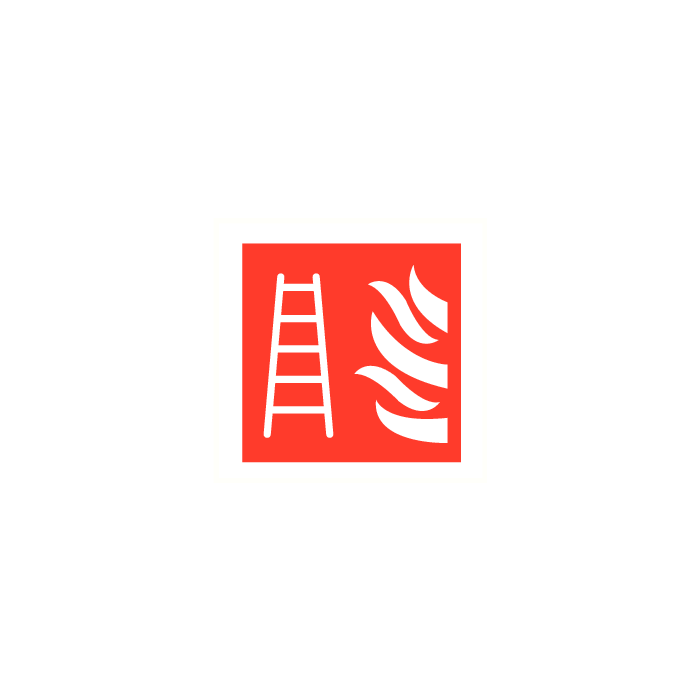 Brandladder met vlam