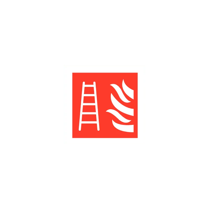 Brandladder met vlam
