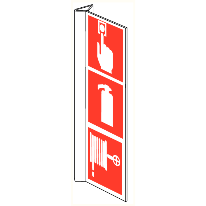 Brandmelder + Brandblusser + Brandhaspel