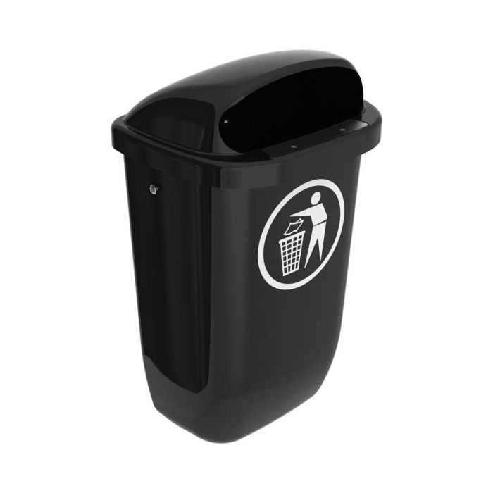 Buiten afvalbak DIN-PK 50 liter, kleur antraciet