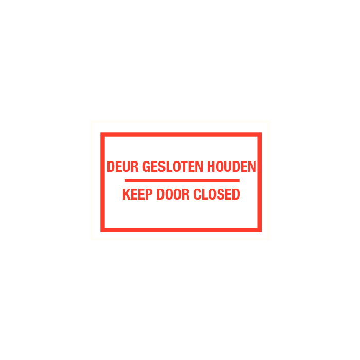 Deur gesloten houden Keep door closed