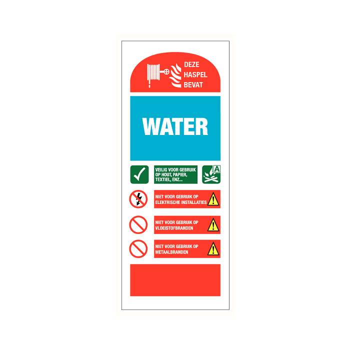 Deze haspel bevat water