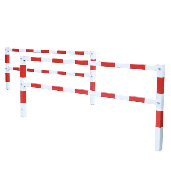Dubbel afzethek, sluishek, breedte per afzethek 200 cm, draaibaar, rood/wit