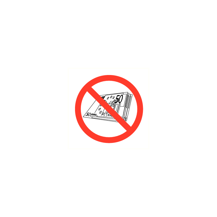 Geen bankbiljetten aanwezig