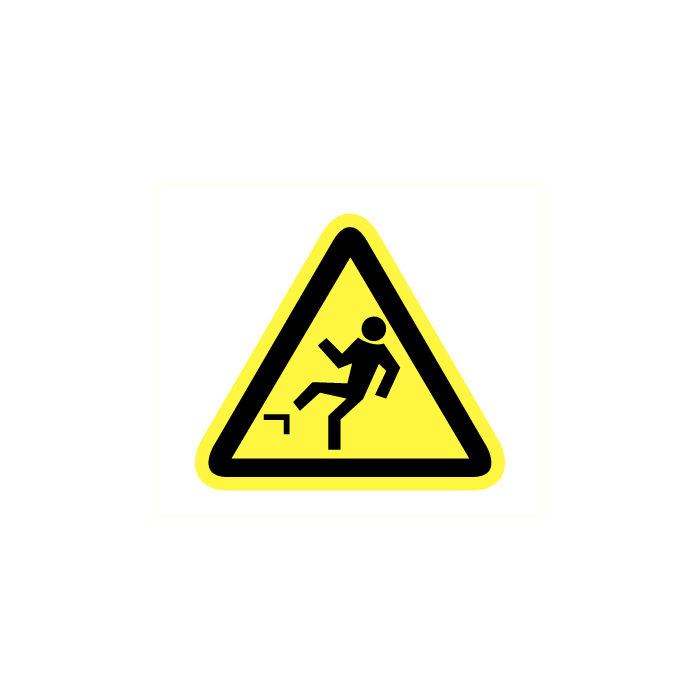 Gevaar voor vallen door hoogteverschil