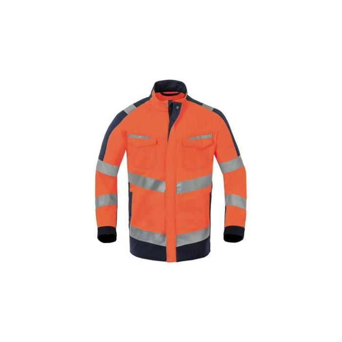 HAVEP 50169 jas fluor oranje/marineblauw
