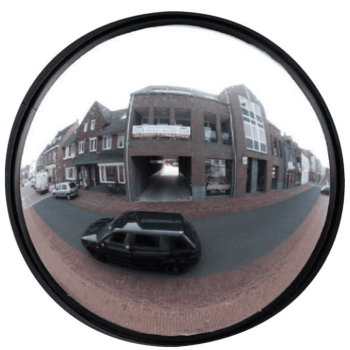 JISLON industriespiegel acryl 180° met zwarte rand