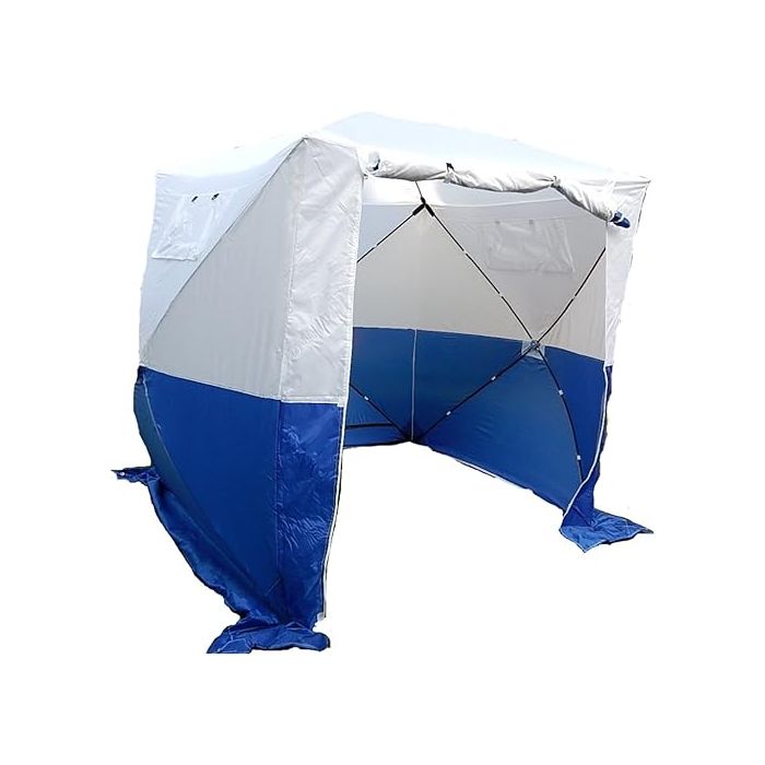 Lastent, werktent, montagetent, kleur wit/blauw, 180x180x190 cm