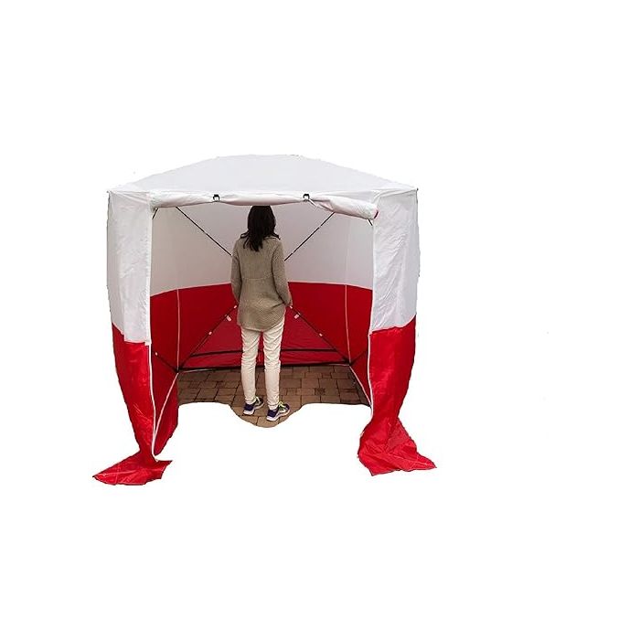 Lastent, werktent, montagetent, kleur wit/rood, 180x180x190 cm
