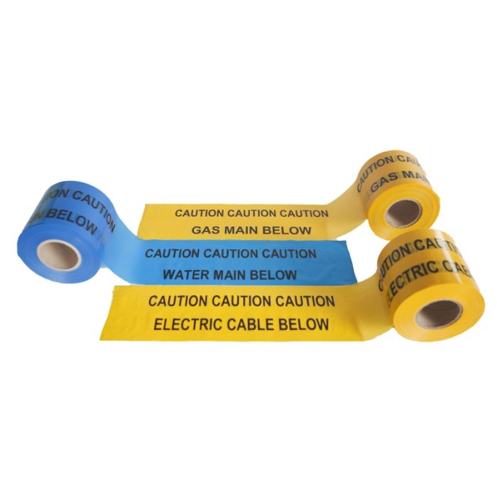 Ondergronds waarschuwingslint 365 meter x 15 cm, caution water main below
