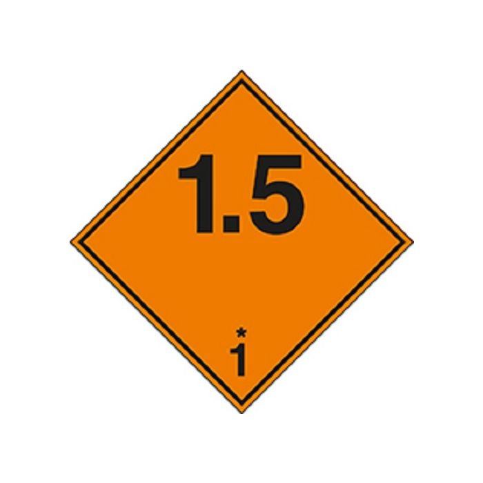 Ontplofbare stoffen en voorwerpen ADR klasse 1.5