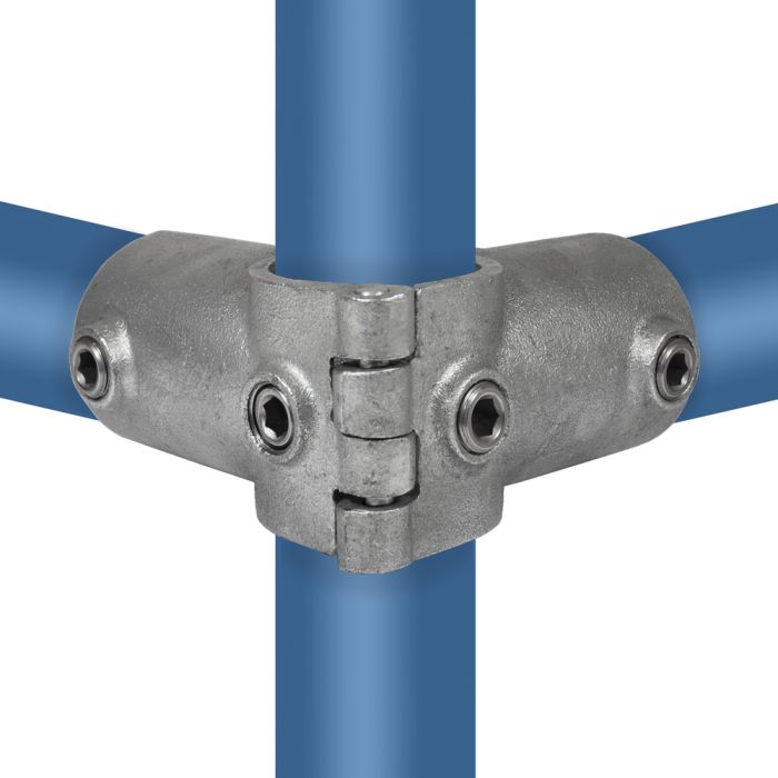 Open (klapbaar) hoekstuk doorlopende staander 90° (Type 20 O)