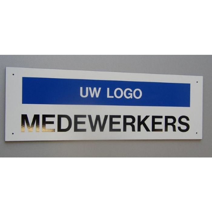 Parkeerbord Logo + medewerkers