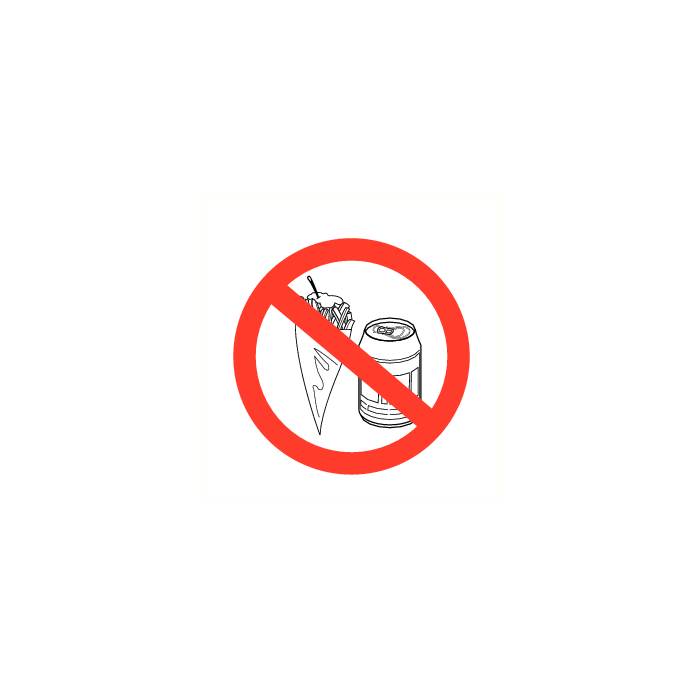 Patat en blikjes drank verboden