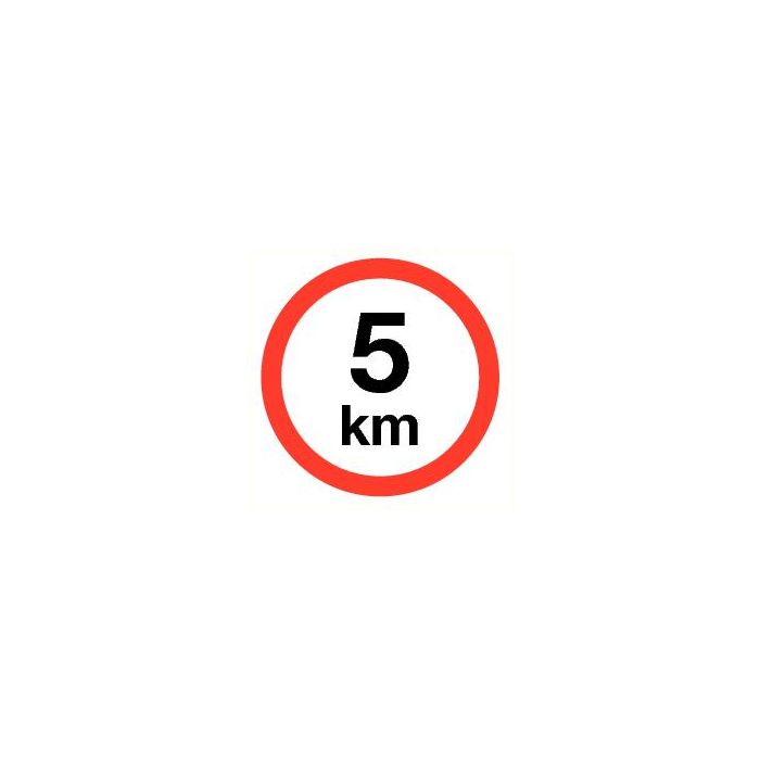 Pictogram Maximum snelheid 5 km