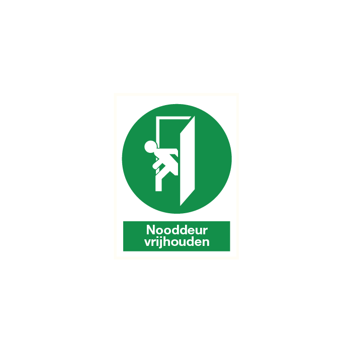 Pictogram Nooddeur vrijhouden