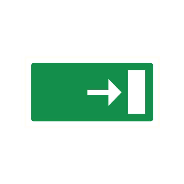 Pictogram Nooduitgang rechts