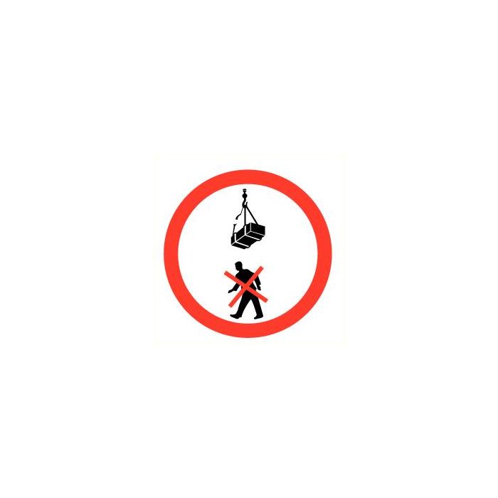 Pictogram Verboden onder last door te lopen
