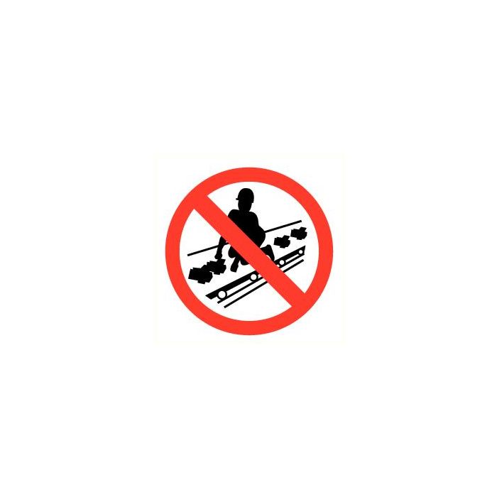 Pictogram Verboden op transportband te zitten