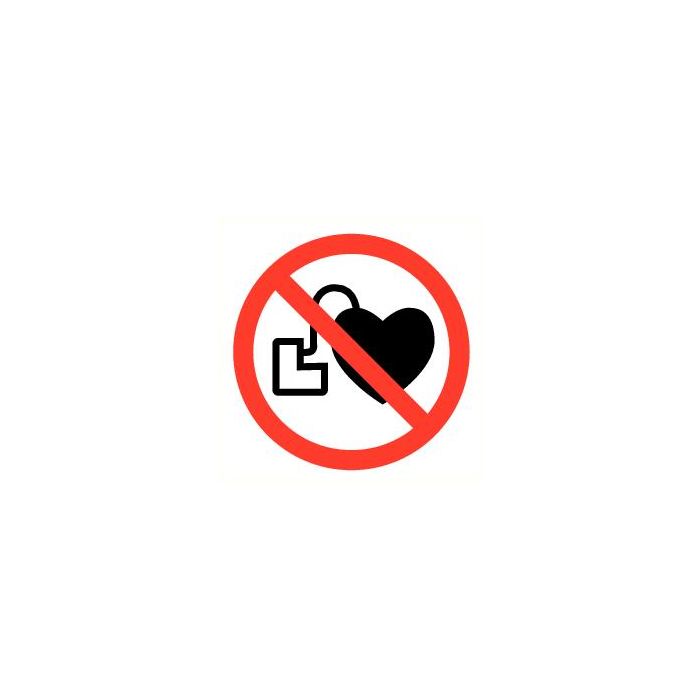 Pictogram Verboden voor pacemakers