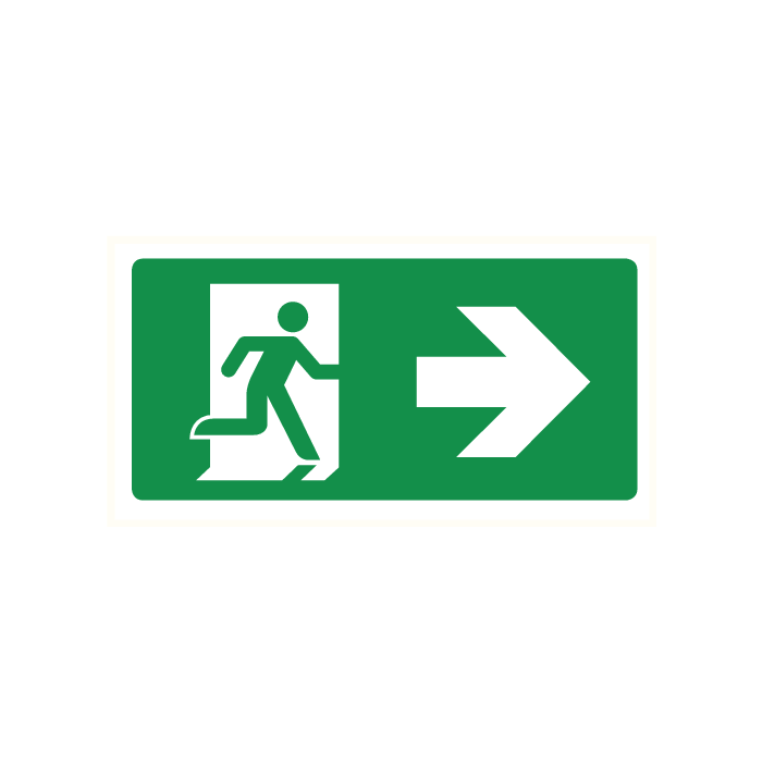 Pictogram Vluchtrichting rechts
