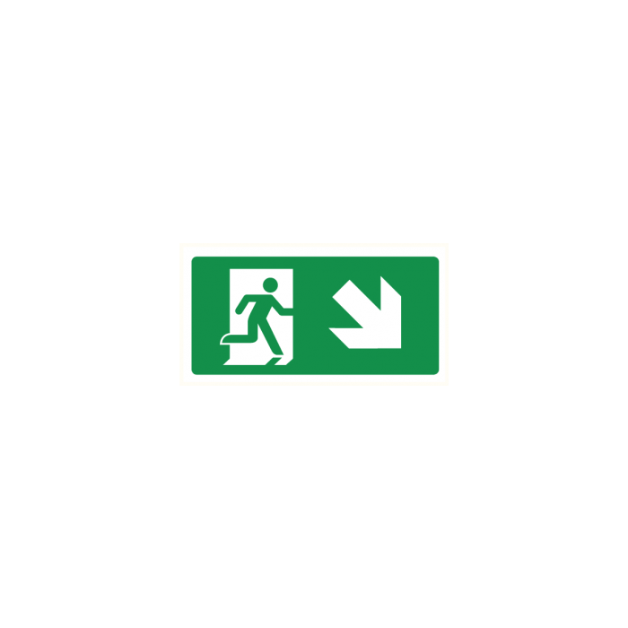 Pictogram Vluchtrichting rechts trap af