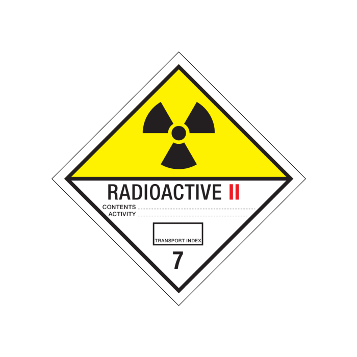 Radioactive II ADR klasse 7.2