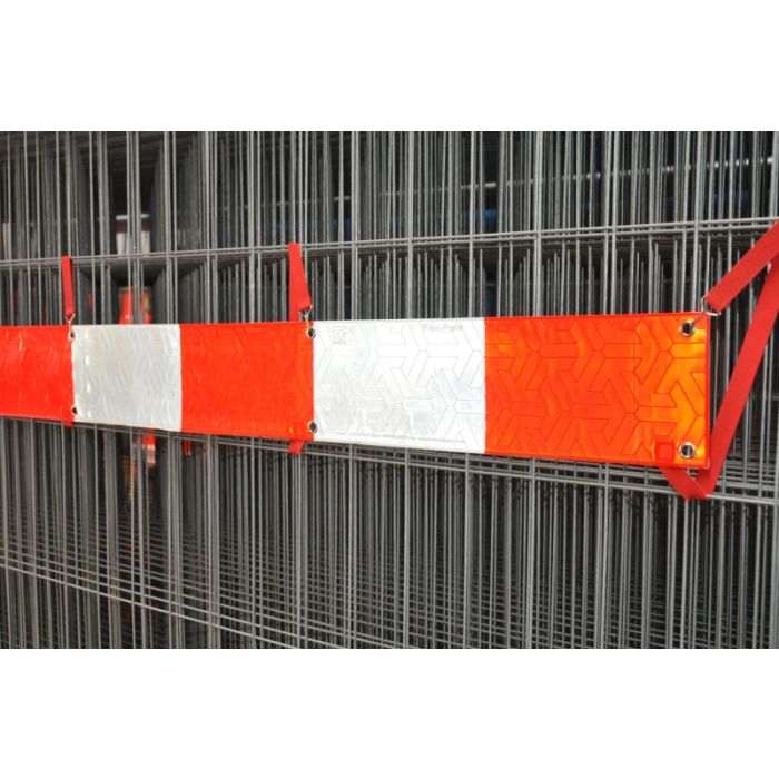 Reflectiestrook voor aan bouwhek