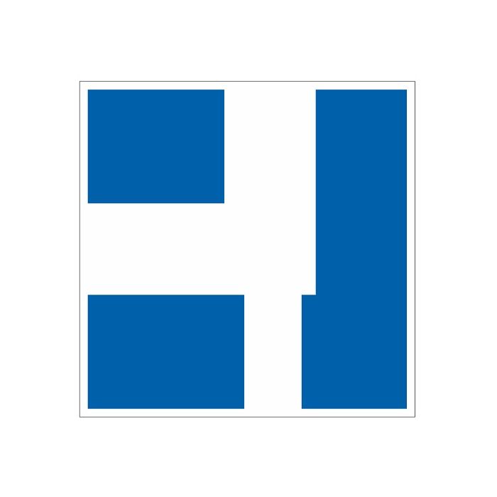 Scheepvaartbord E.10d / Het gevolgde vaarwater geldt als hoofdvaarwater ten opzichte van het vaarwater dat daarin uitmondt