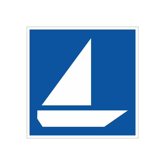 Scheepvaartbord E.18 / Zeilschepen toegestaan