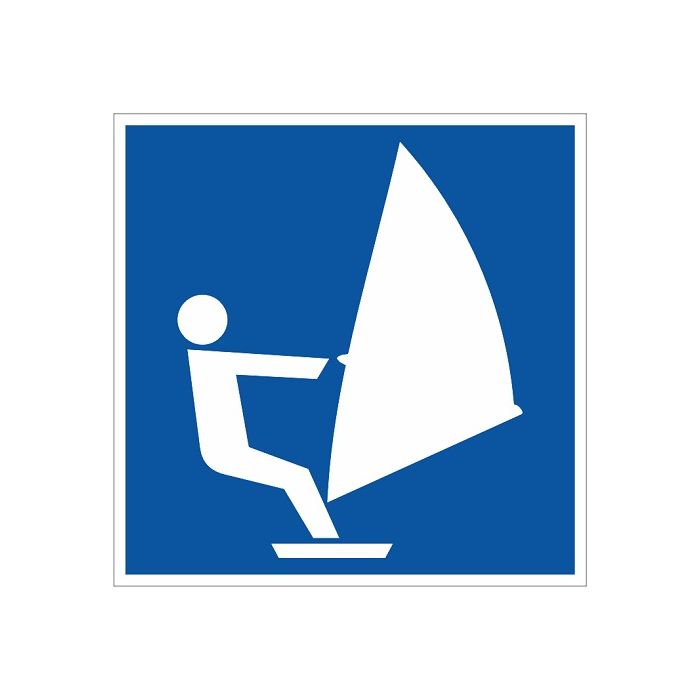 Scheepvaartbord E.20 / Surfplanken toegestaan