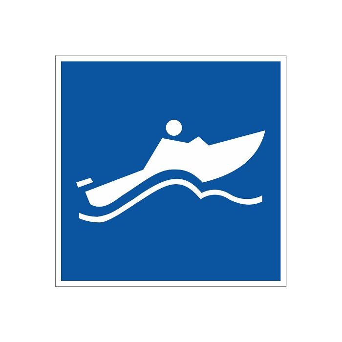 Scheepvaartbord E.21 / Snel varen voor kleine motorschepen toegestaan