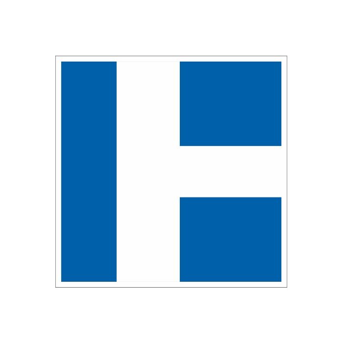 Scheepvaartbord E.9b / Het gevolgde vaarwater geldt als hoofdvaarwater ten opzichte van het vaarwater dat daarin uitmondt