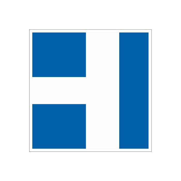 Scheepvaartbord E.9c / Het gevolgde vaarwater geldt als hoofdvaarwater ten opzichte van het vaarwater dat daarin uitmondt