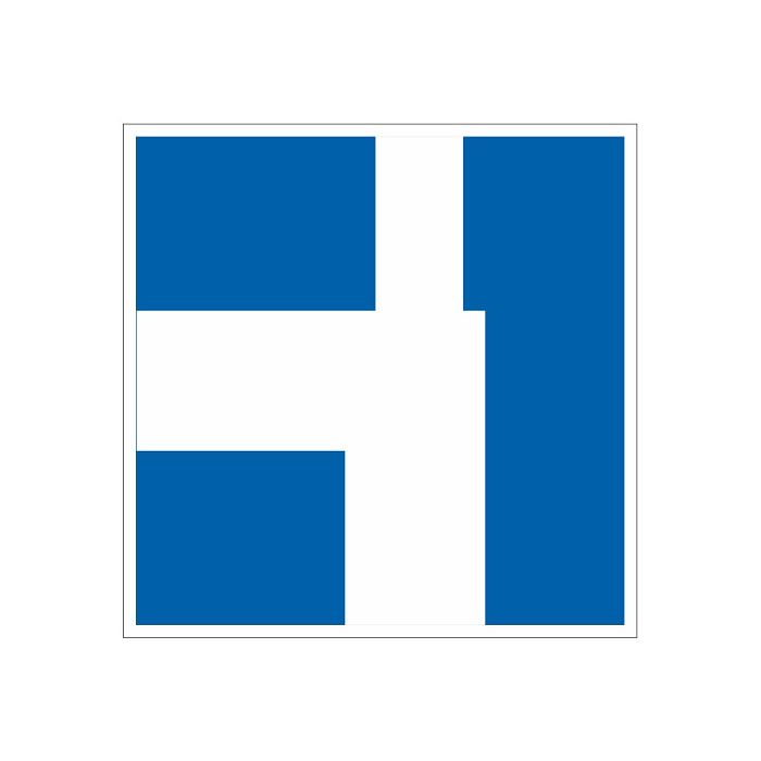 Scheepvaartbord E.9e / Het gevolgde vaarwater geldt als hoofdvaarwater ten opzichte van het vaarwater dat daarin uitmondt