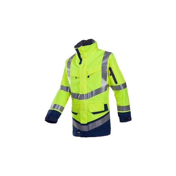 Sioen 708Z Windsor parka fluor geel/marineblauw