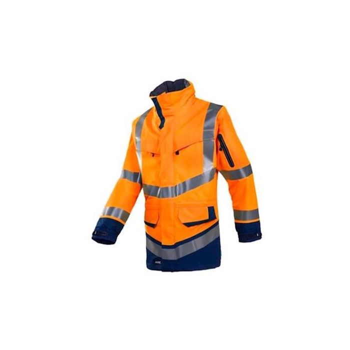 Sioen 708Z Windsor parka fluor oranje/marineblauw