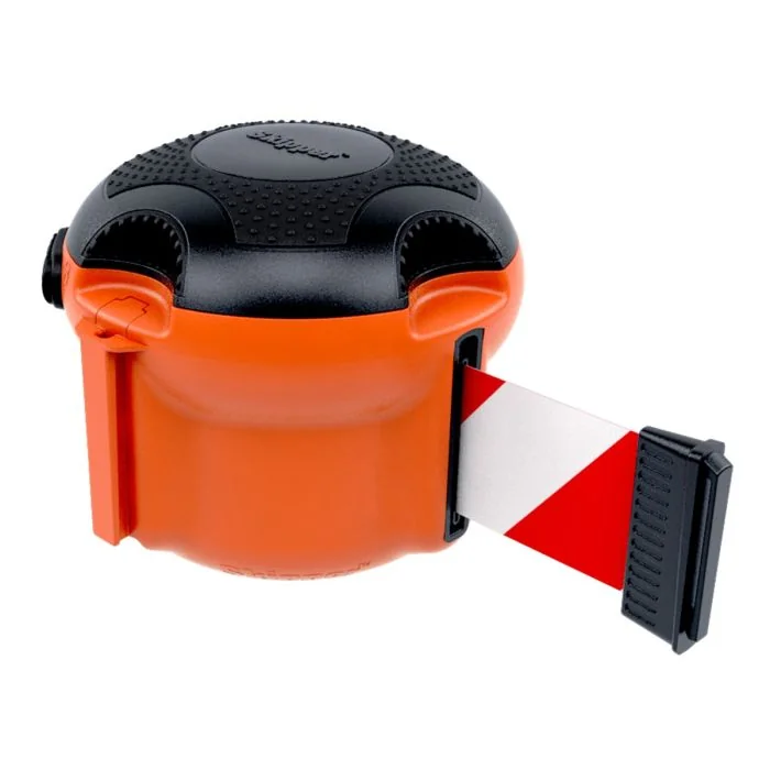 Skipper XS houder met 9 meter rood/wit afrolbaar afzetlint