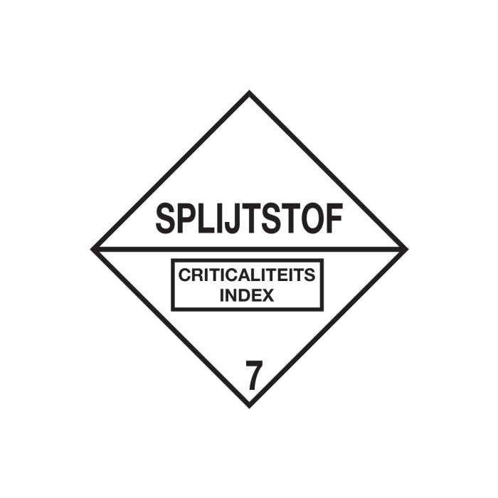 Splijtstoffen ADR klasse 7E