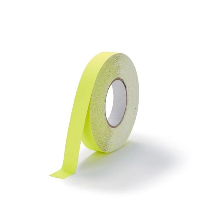 Standaard Safety Grip antisliptape, kleur fluorescerend geel, 25 mm x 18.3 meter (rol)