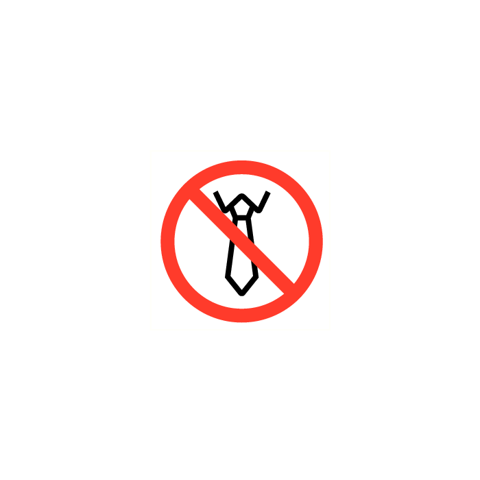 Stropdassen verboden